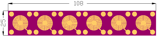 LX108025-6LX5-14nH Custom Spiral chip inductor array with high Q and high self resonant frequency