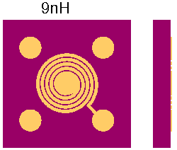 LX2500Q20NH-L4.1T-9nH HIGH Q FACTOR SPIRAL CHIP INDUCTORS