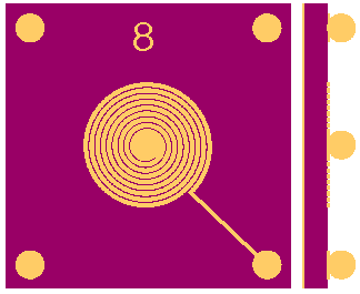 LX5000Q20FC-L08-40nH HIGH Q FACTOR FLIP CHIP SPIRAL INDUCTORS GOLD STUD BUMP