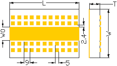 TUNABLE 2T 50Ω Microstrip transmission lines, 20 mils thick ceramic, 100 mils width, variable length Z50TT-20-100XXX