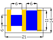 2.26Ω MICROWAVE CERAMIC SUBSTRATE THIN FILM RESISTORS USMRE1421E-2R26-1%