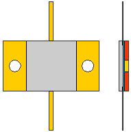 13Ω, 1.83GHz 770W ALUMINUM NITRIDE FLANGED POWER RESISTORS, FLANGE MODEL FL08G USMRPFG32032030AN-770W-130-1%-FL08G